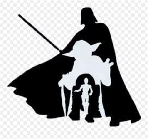 Transparent Darth Vader Silhouette - Silhouette Star Wars Clipart - Png Download (#5280139 ...