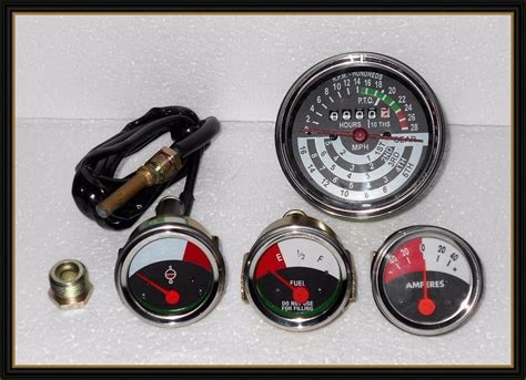 Generic Tachometer Temperature Fuel Ampere Gauges Set For John Deere