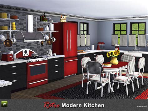 The Sims Resource Retro Modern Kitchen