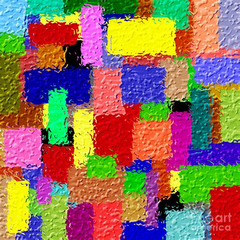 Colorful Rectangles Digital Art by Georgios Kollidas