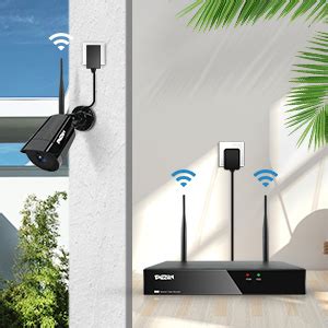 TMEZON Kit Camaras de Vigilancia WiFi Exterior Sistema de cámara de