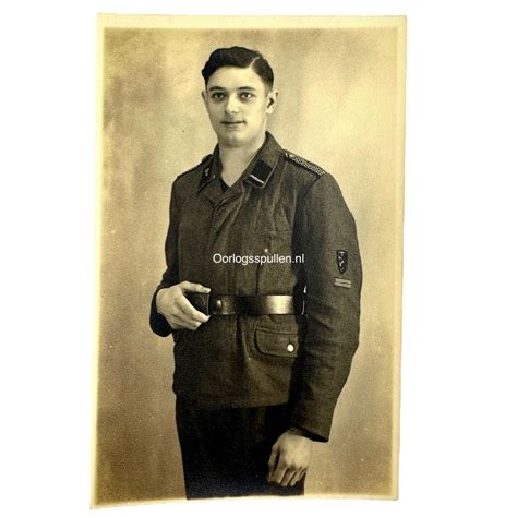 Original WWII Flemish NSKK Volunteer Photo Oorlogsspullen Nl