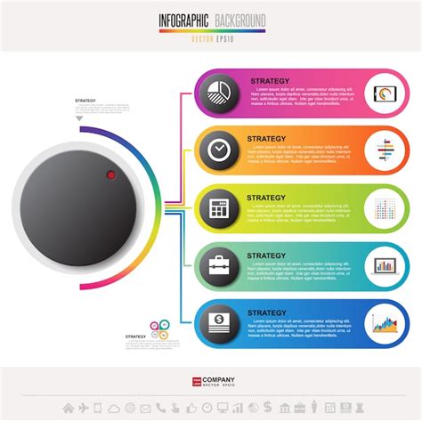 Plantilla de diseño de infografías Vector Premium