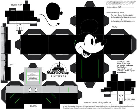 Mickey Mouse Papercraft Toy Free Printable Papercraft Templates