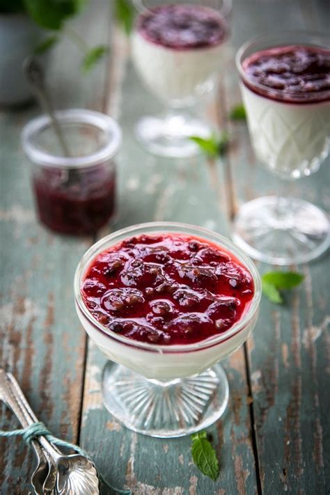 Lingonberry Jam White Chocolate Panna Cotta Donal Skehan EAT LIVE