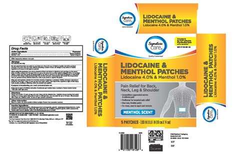 Dailymed Albertson Lidocaine Menthol Pain Relief Medicated Patch