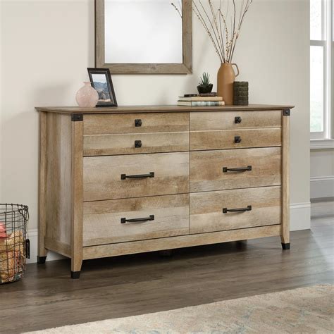 Sauder Bedroom Furniture / SAUDER Edge Water 6-Drawer Chalked Chestnut ...