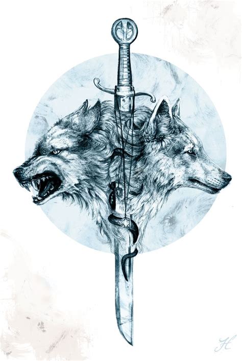 Dire Wolf T Shirt by Jonathan Habens | Wolf tattoos, Wolf tattoo design ...