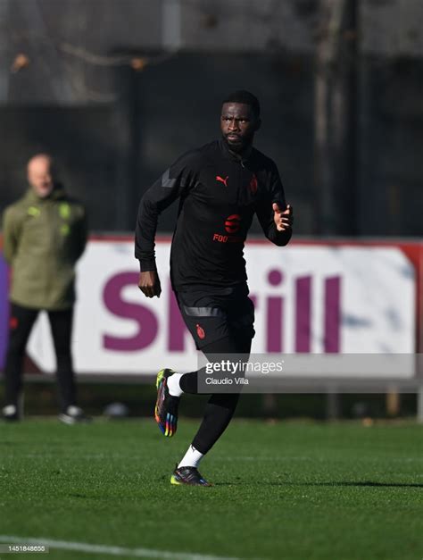 Fikayo Tomori of AC Milan in action during AC Milan training session ...