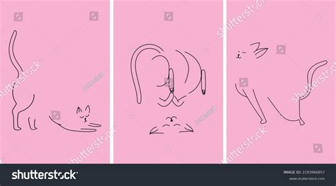 Cat Line Drawing Vector Continuous Cats Stock Vector Royalty Free 2193966857 Shutterstock