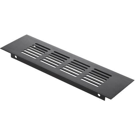 Grille De Ventilation En Aluminium Pour Socle 200x60 Mm Noir