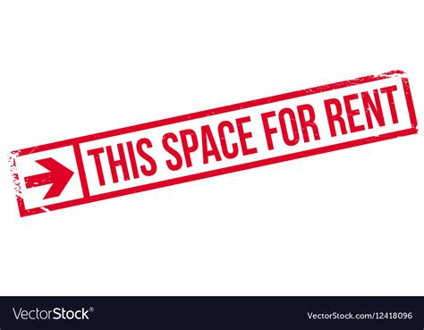 This Space For Rent Rubber Stamp Royalty Free Vector Image