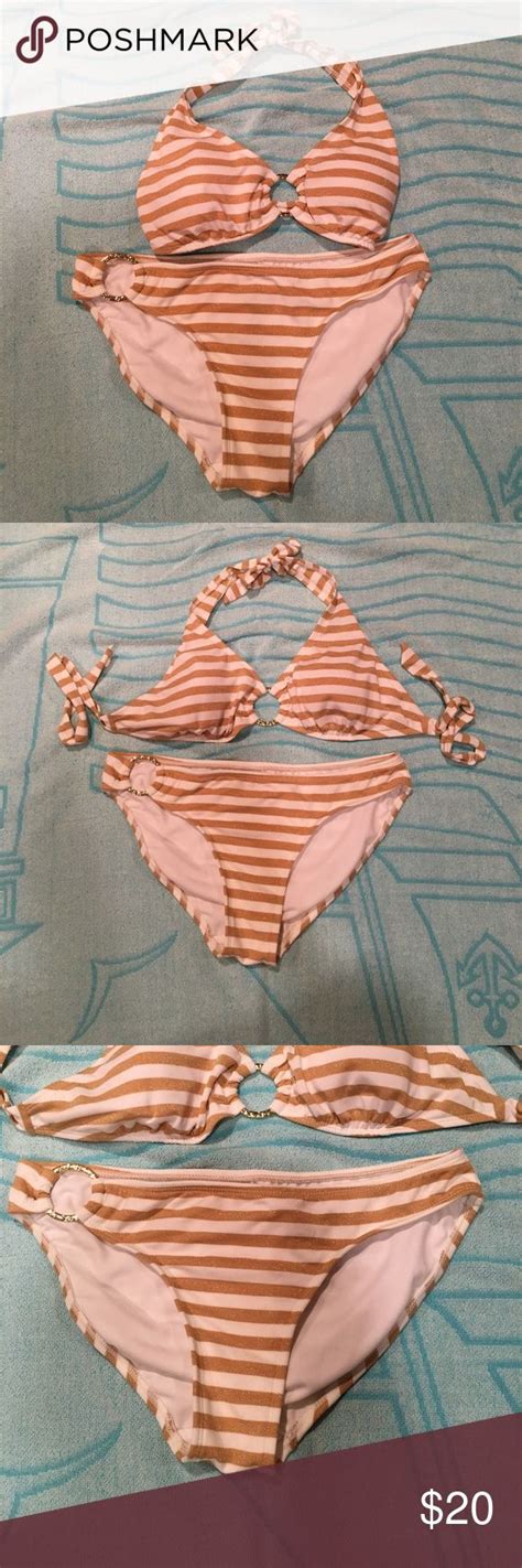 NWOT Gold White Bikini Medium New Without Tags I Did Remove The