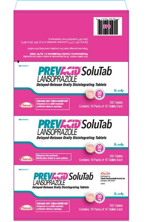 Dailymed Prevacid Lansoprazole Capsule Delayed Release Prevacid Solutab Lansoprazole Tablet