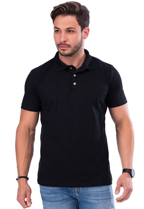 Camisa Masculina Techmalhas Gola Polo Preta Compre Agora Dafiti Brasil