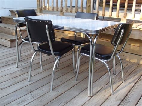 Details About Vintage 1950s Dinette Dining Room Table Chrome Frame