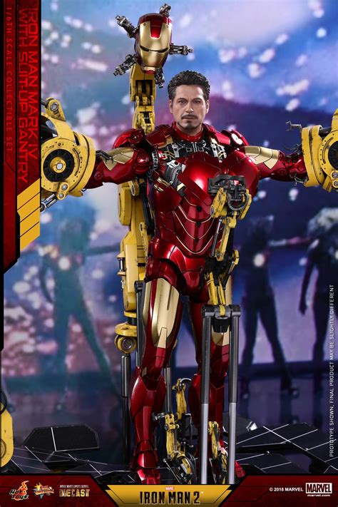 Hot Toys Iron Man Mark IV Figure With Gantry ActionFiguresDaily