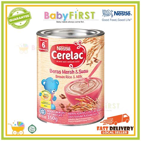 Nestle Cerelac Infant Cereals With Brown Rice Milk 350g Shopee