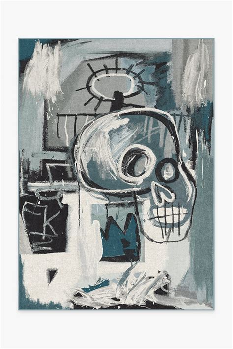 Jean Michel Basquiat Samo Totenkopf T Rkis Teppich