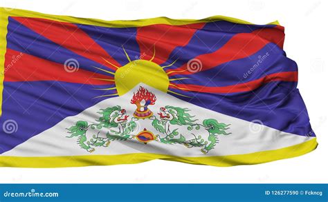 Tibet Flag Isolated On White Stock Illustration Illustration Of