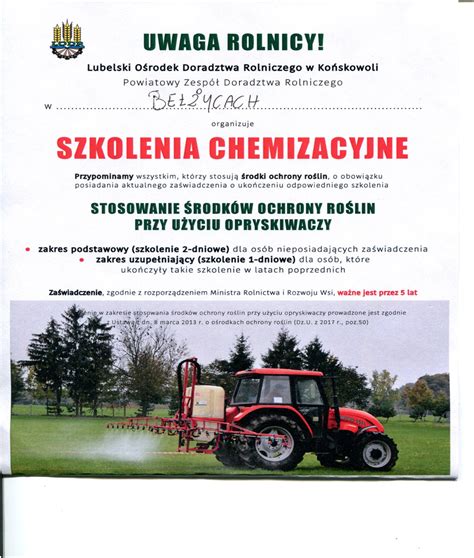 LODR Kurs Chemizacyjny Gmina Konopnica