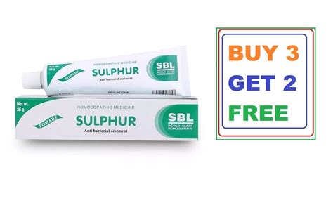 Sbl Sulphur Ointment G X For Acne Eczema Mites Buy Get