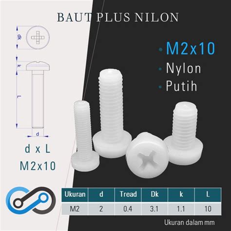 Jual Baut Nylon M X Mm Putih Pilar Spacer Pcb M Standoff M X Mm