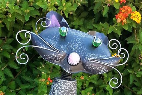 Cat Solar Statue Named Spoiled | Solar Animal Garden Light 17 Inch H