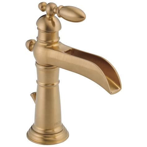 Shop Delta Victorian Champagne Bronze 1 Handle 4 In Centerset Watersense Bathroom Faucet Drain