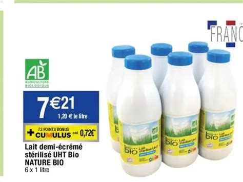 Promo Lait Demi Cr M St Rilis Uht Bio Nature Bio Chez Migros