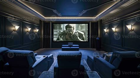 Modern Interior Home Theatre Room Design. AI Generated 33892716 Stock ...