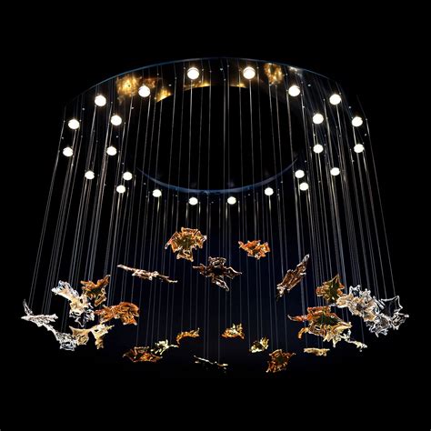 Maple Leaf Crystal Chandelier — Wranovsky Bohemian Crystal