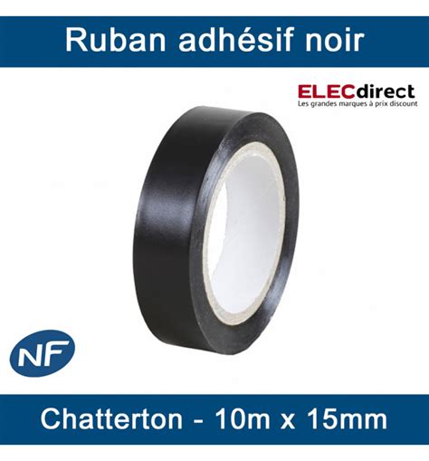 Eur Ohm Ruban isolant adhésif Couleur noir Chatterton 15mm x