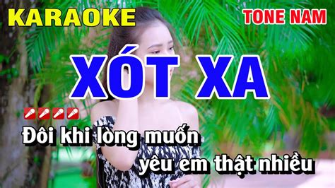 Karaoke Xót Xa Tone Nam Nhạc Sống Karaoke Hoàng Luân YouTube