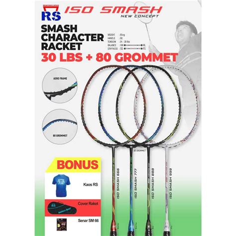 Jual Raket Badminton Rs Reinforce Speed Iso Smash Seri Banyak