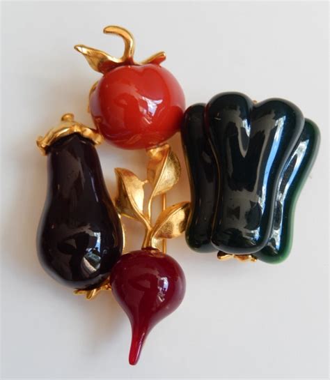 Rare Karl Lagerfeld Vegetable Garden Brooch Pin At Stdibs