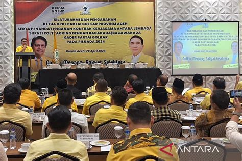 Ketua Golkar Bisa Usung Bakal Calon Kepala Daerah Lima Daerah Di Aceh