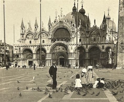 ITALIE Venise Place Saint Marc Famille 1909 Photo Stereo Vintage Amateur EBay