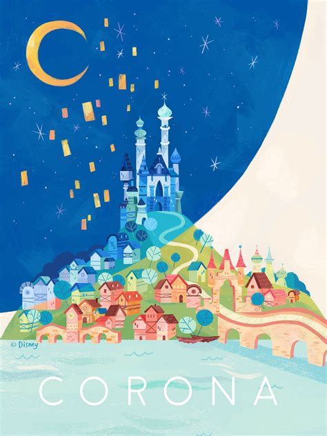 Disney Travel Poster Show On Behance Disney Up Disney Tangled Disney