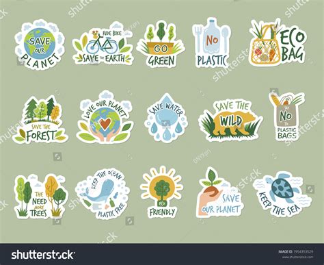 Environment Stickers Stock Vectors Images Vector Art