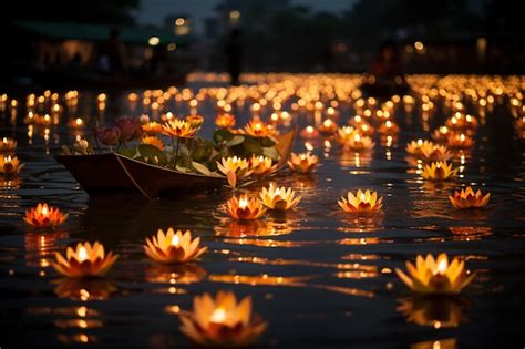 Premium Ai Image Loy Krathong Festival