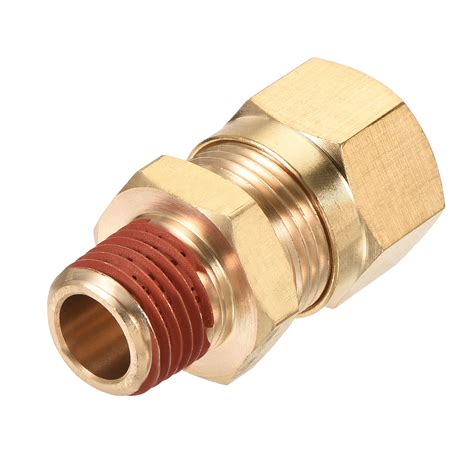 Uxcell Brass Compression Tube Fitting 1 4NPT X 1 2 Tube OD Straight