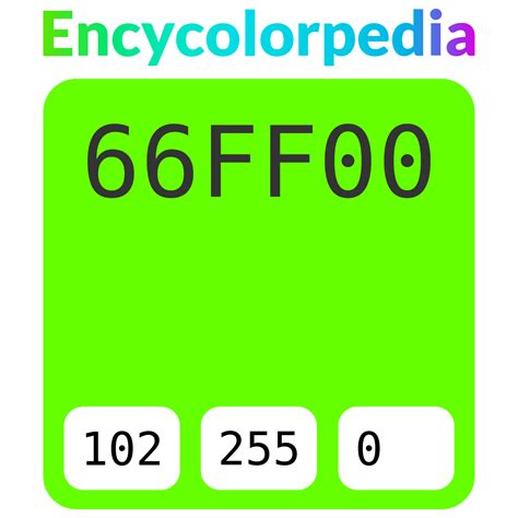 Bright green / #66ff00 / #6f0 Hex Color Code