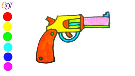 How To Draw A Gun Super Easy How To Draw A Pistol Easy Youtube