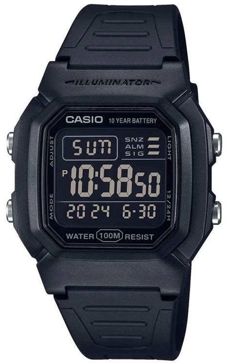 Casio Black Illuminator W H B W H Bv Digital Watch