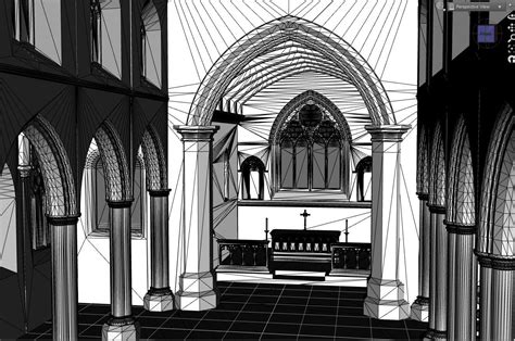 Church Nave - 3D Model by dazinbane