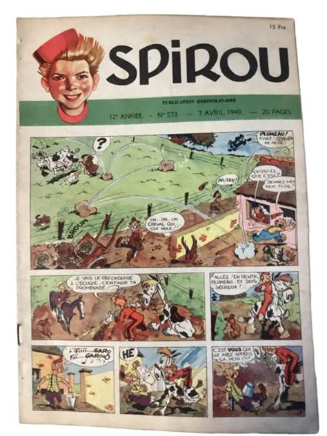 Ancienne Revue Spirou Vintage Bande Dessin E Livre Pas Lucky Luke