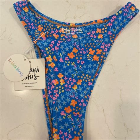 Kulani Kinis Swim Kulani Kinis Floral Bikini Bottom Vintage High Leg Poshmark