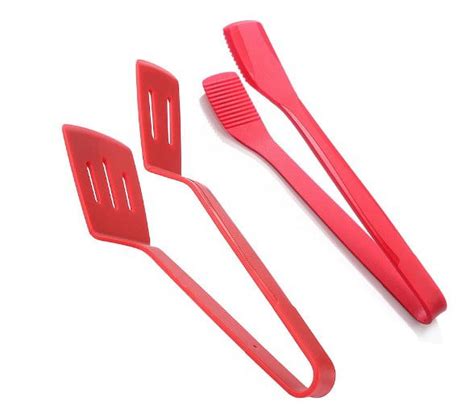 1 Set Kitchen Spatula Set Silicone Spatula Tong Steak Frying Clamp