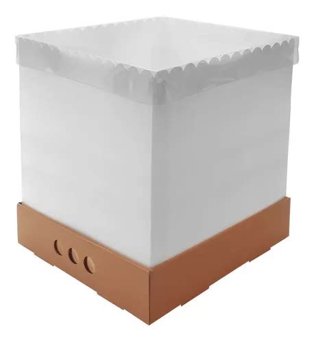 Caja Para Tortas Altas X X Tapa Transparente X U En Venta En